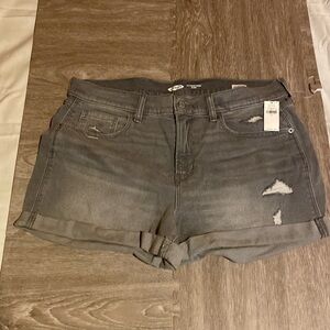 Old Navy grey shorts with distressing-size 12